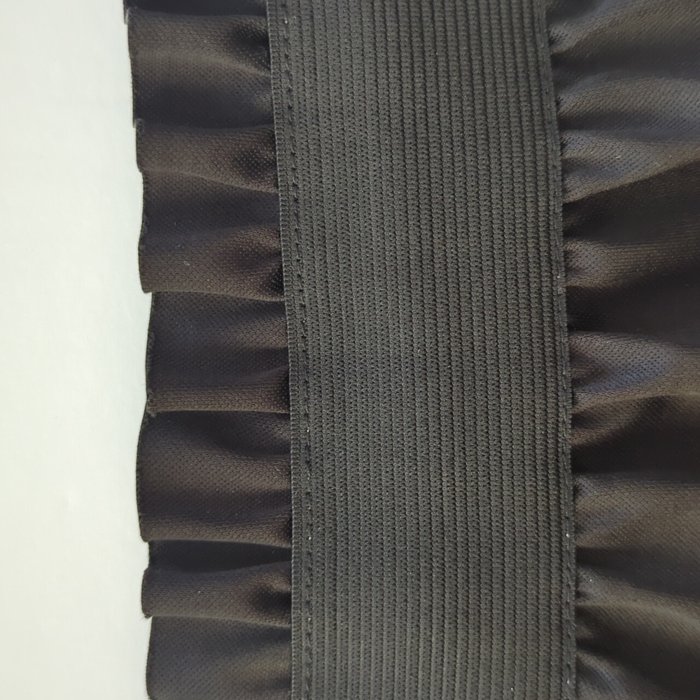 Forever 21 Faux Leather Gathered Waistband Mini Skirt MEDIUM Gray Silver Sheen - Picture 7 of 12